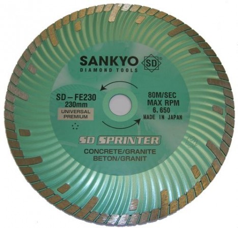 Sankyo 230mm Sprinter Diamond Cutting Disc